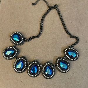 Blue statement necklace
